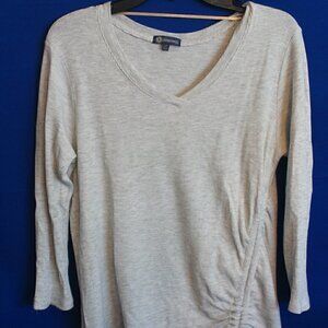 Democracy  Grey thermal shirt with tie ruching detail, size L